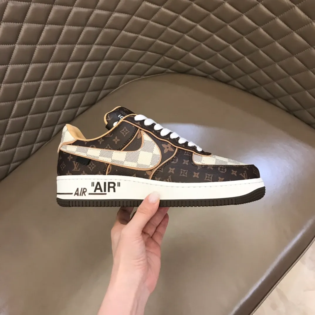 Men's shoes 💰p420 "*OUIS *UITTO*" x OFF-WHITE x Nike tripartite collaboration! Trendy and cool men's casual sports shoes with unrivaled color matching. The design idea basically continues the style of THE TEN. The Swoosh line and tongue label have a very familiar visual effect and are both fashionable and trendy! A must-have for fashionistas! The effect on your feet is absolutely stunning! Size: 38-45